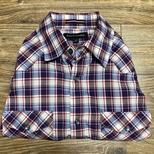 Mens Banana Republic snap button long sleeve shirt. Size Small.